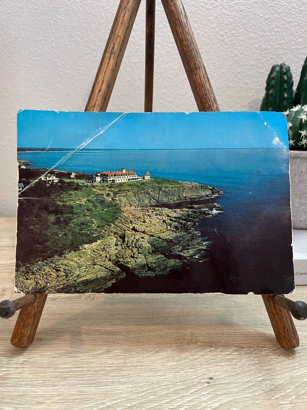 Vintage Giant Postcard Cliff House Bald Head Cliffs Ogunquit Maine Coastal View